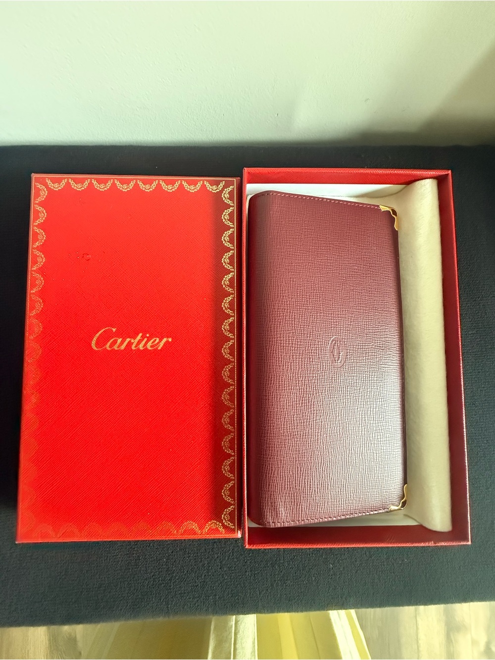 Cartier Burgundy long wallet Must